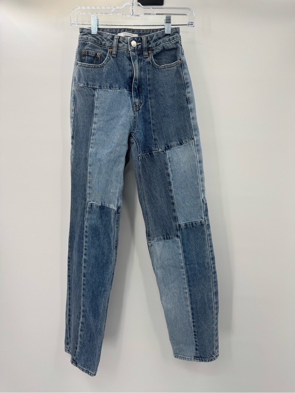 PacSun Colorblock '90s Boyfriend Jeans Women's Size 23 Blue Patchwork